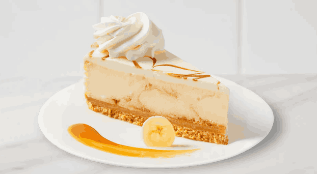 Bananas Foster Cheesecake Slice